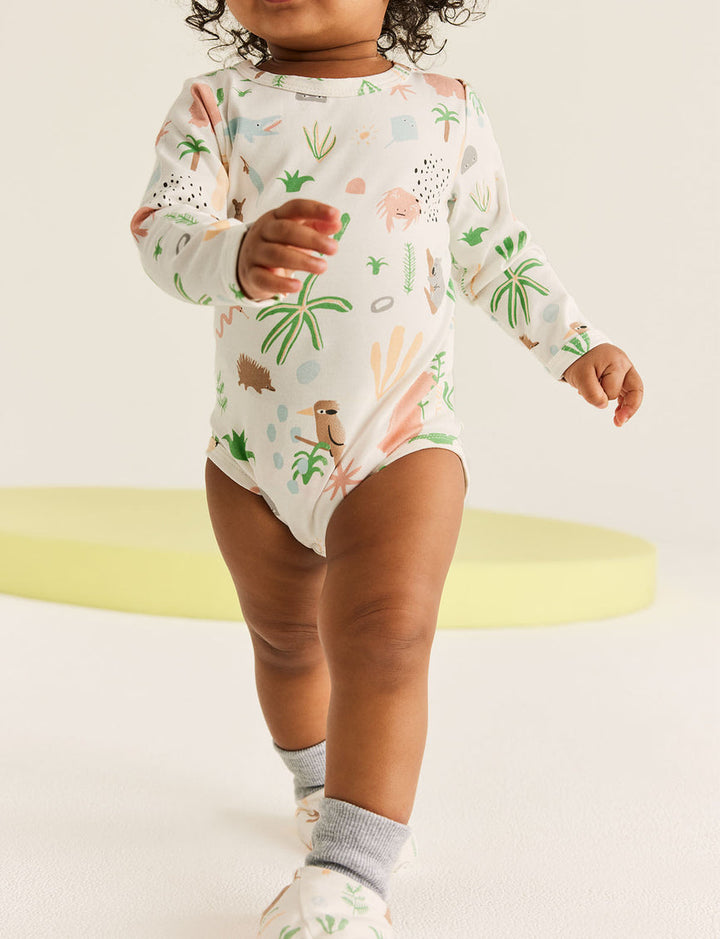 Halcyon Nights Long Sleeve Bodysuit - Outback Dreamers