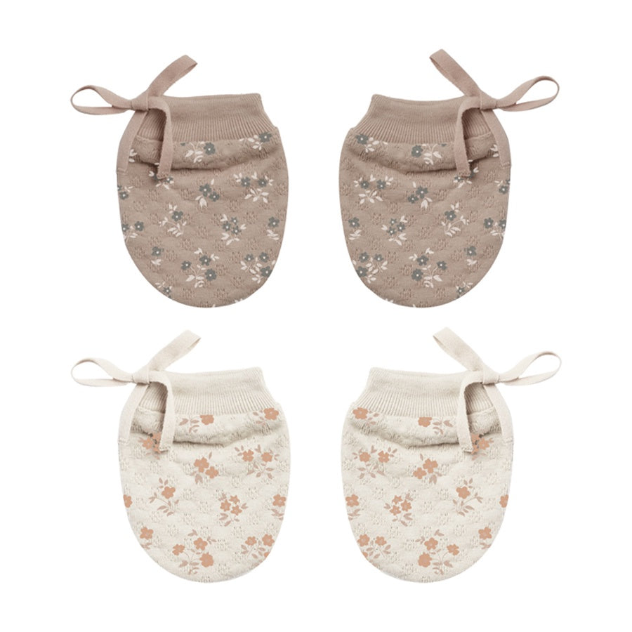 Quincy Mae No Scratch Mittens Set - Truffle Floral/Blush Floral – Daisy ...