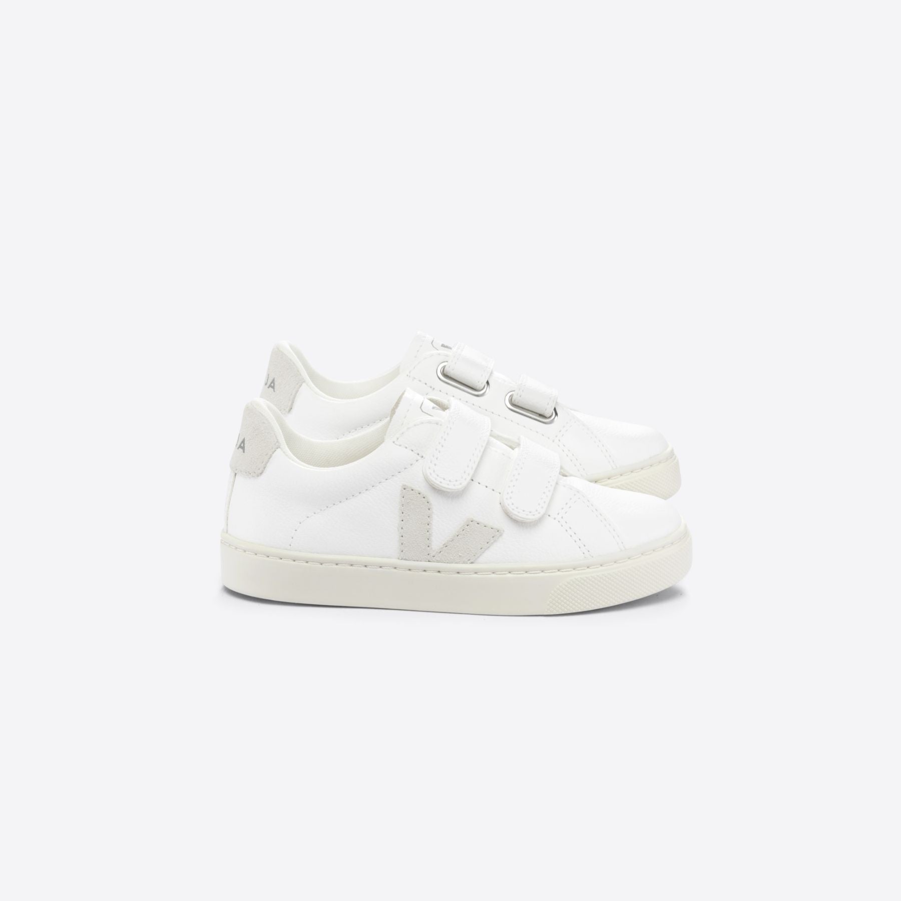 Veja Esplar Velcro Leather Extra White Natural Daisy and Hen