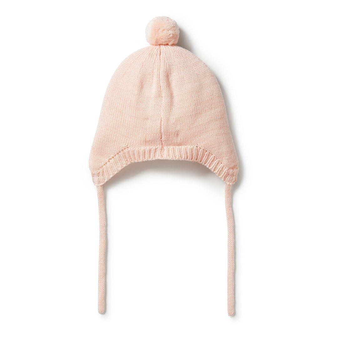 Wilson and Frenchy Knitted Mini Cable Bonnet - Blush