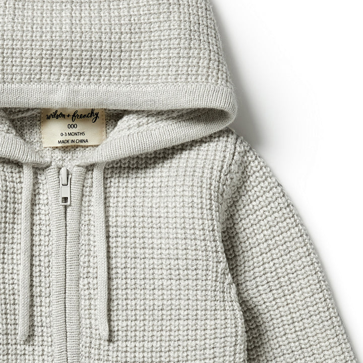 Wilson and Frenchy Knitted Zipped Jacket - Grey Melange