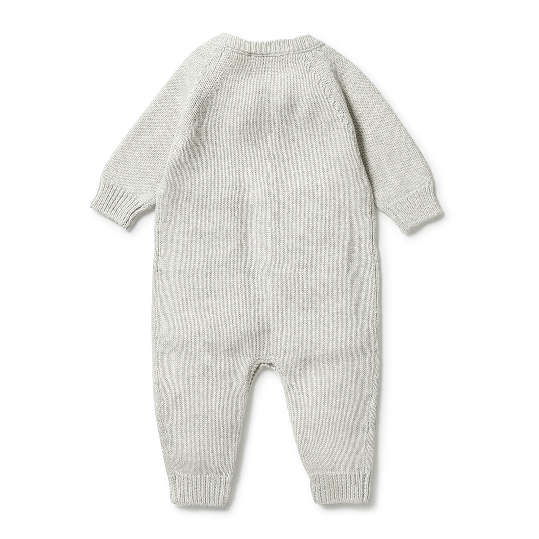 Wilson and Frenchy Knitted Button Growsuit - Grey Melange