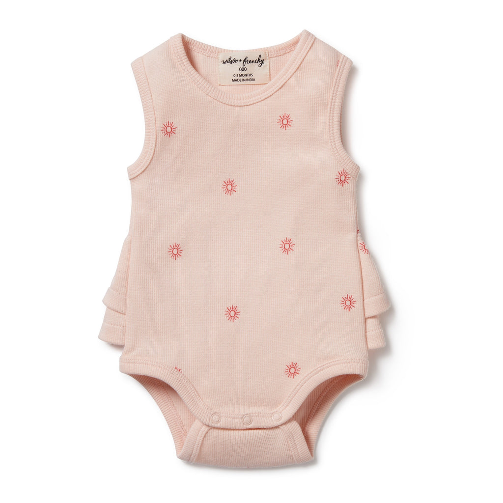 Petit Rouge Organic Ruffle Bodysuit