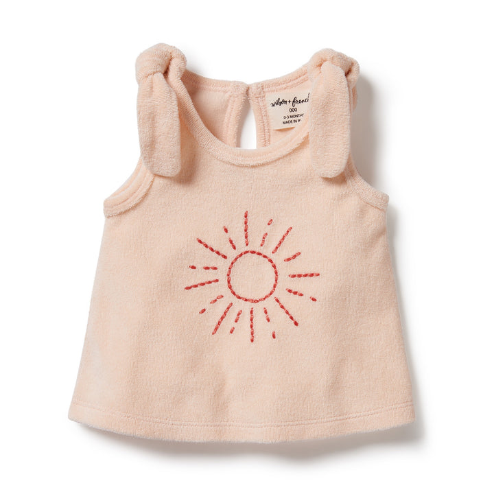 Wilson and Frenchy Sunshine Organic Terry Tie Singlet