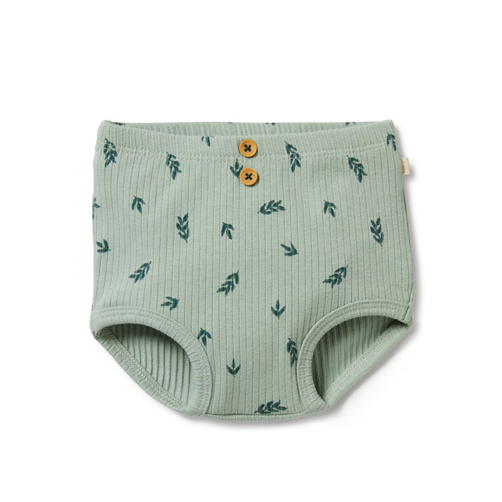 Wilson and Frenchy Falling Leaf Organic Rib Nappy Pant