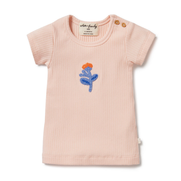 Wilson and Frenchy Little Flower Organic Rib Tee